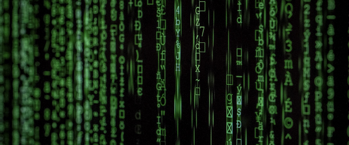 Abstract visualization of artificial intelligence and network security